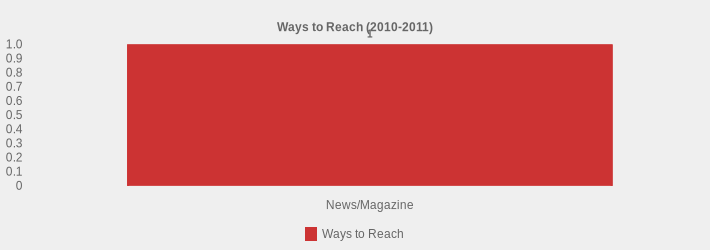 Ways to Reach (2010-2011) (Ways to Reach:News/Magazine=1|)