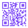 Purple QR Code with Logo