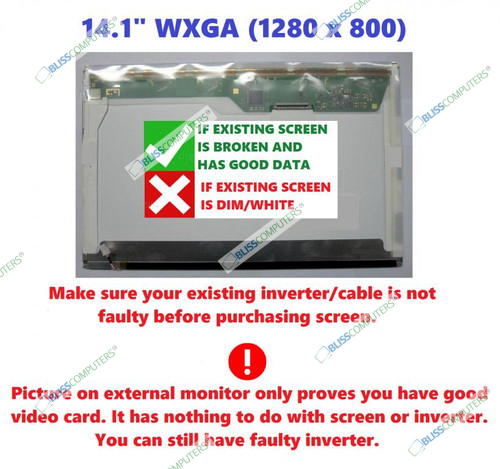 Gateway Mt Series Replacement LAPTOP LCD Screen 14.1" WXGA CCFL SINGLE