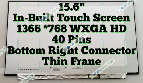 B156XTK02.0 15.6" 1366x768 WXGA LED LCD Touch Screen Digitizer Assembly 40 pin