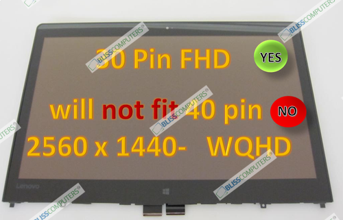 14" Replacement LCD Screen Resolution FHD 1920x1080 LED Display with Touch Digitizer Assembly for Lenovo thinkpad Yoga 01EN006