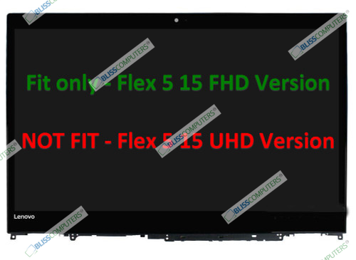 15.6'' FullHD 1080P IPS B156HAN02.1 LED LCD Display Touch Screen Digitizer Assembly + Bezel for Lenovo Flex 5-15 5-1570 80XB 81CA 81CA0008US 81CA0009US 80XB0008US