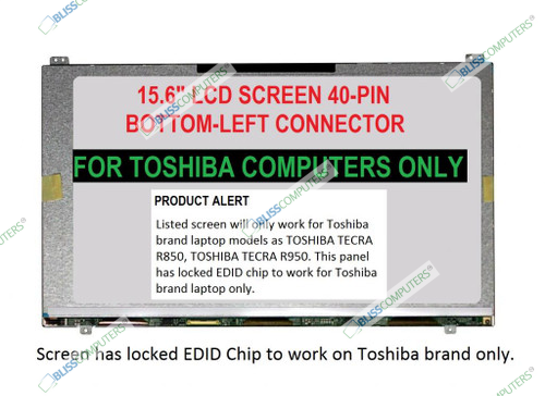 Laptop Lcd Screen For Toshiba G33c0006k310 15.6" Wxga Hd