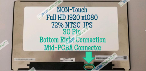 BLISSCOMPUTERS 14.0" 1920x1080 30pin edp D/PN 06HY1W 72% ntsc IPS 1080P LCD Screen for NV140FHM-N47