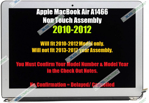 New Apple Macbook Air 13" A1369 Screen LCD Full Display Assembly Late 2010 Mid 2011 2012