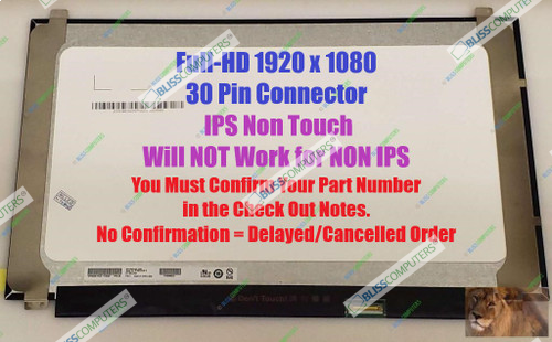 BLISSCOMPUERS New Screen for AUO B156HAN02.1 HW3A B156HAN02.1 3A 15.6" Full-HD FHD 1920 x 1080 IPS High-End LED Replacement LCD Screen Display