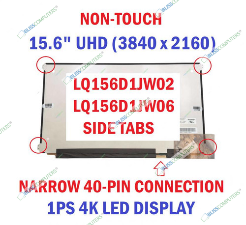 Compatible 15.6" UHD 4K 3840x2160 IPS LED LCD Display Screen Panel Replacement Dell Alienware 15 R2 R3 P42F002 P69F001 Non Touch