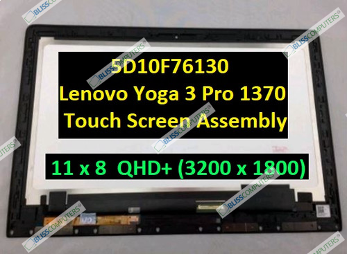 13.3" LCD Touch Digitizer Assembly Bezel 5D10G97569 Lenovo Ideapad Yoga 3 Pro 3200X1800