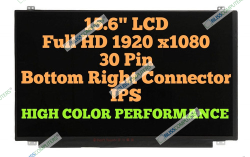 BLISSCOMPUTERS for LP156WF6-SPP2-15.6 inch FHD Matte Wide View 30Pin EDP 300nit NTSC 72% T&B Brackets LCD Module