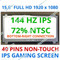 BLISSCOMPUTERS 15.6'' FHD 1920x1080 IPS Non-Touch LCD Panel Replacement LED Laptop Display Screen 144HZ 72% NTSC Gaming Screen B156HAN07.0