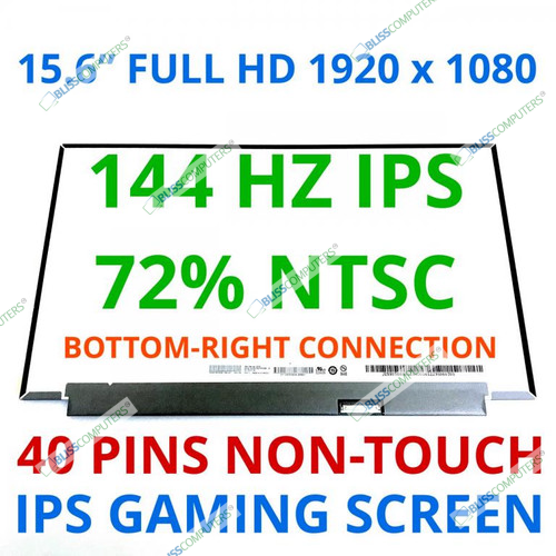 15.6" FHD 1920x1080 IPS Non Touch LCD Panel REPLACEMENT LED Laptop Display Screen 144HZ 72% NTSC LP156Wfg(SP)(F2) LGD05C0