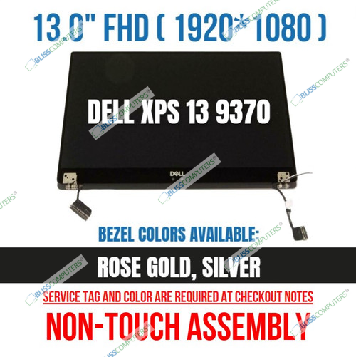 Dell XPS 13 9370 SILVER FHD 1920x1080 LCD Screen Assembly