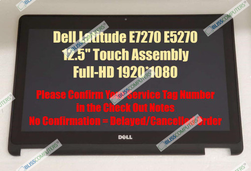 Dell 391-BCDT Latitude E5270 12.5" FHD 1920x1080 Touch Display V2ND4 Bezel