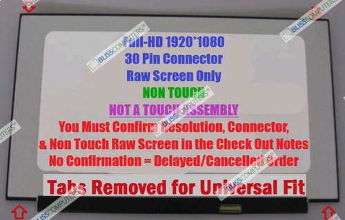 N156hca-ebb N156hca Ebb Fit N156hca-eab Rev C1 15.6" Fhd Led Ips Display Screen