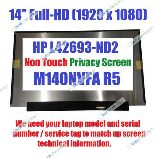 New 14.0" Led Fhd Display Panel Screen Matte Ips For Compaq Hp Sps L42693-nd2