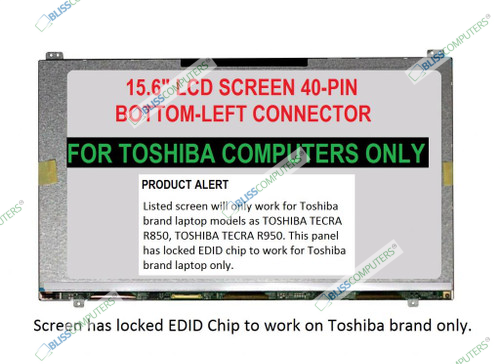 Toshiba TECRA R950-04P 15.6' WXGA HD LED LCD slim screen left connector.