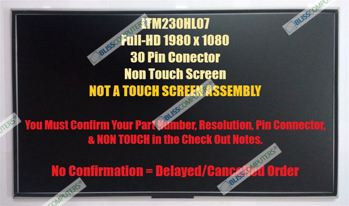 Samsung HP LTM230HL08 735207-001 23" LCD HP 8300 800 G1 Non Touch