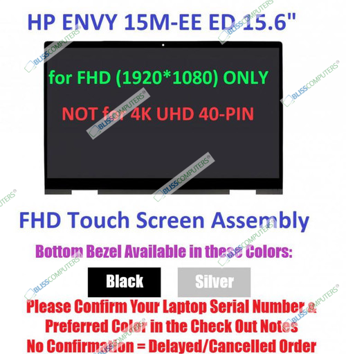 15.6" LCD Touch Screen Digitizer Display Assembly HP ENVY x360 15m-ed0013dx