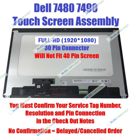 Y78H1 Assembly LCD HUD 14FHD T WWAN 7480 Touch assembly