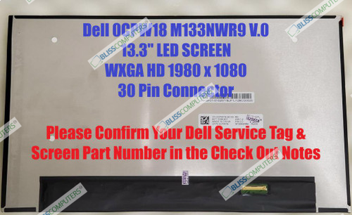13.3" Led Hd Display Screen Panel Matte Ag For Dell Dp/n: Ytxjk Cn-0ytxjk