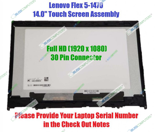 New 14.0" Led Fhd Display Panel Screen Ips Ag Ibm Lenovo Yoga 520-14ikb 80x8