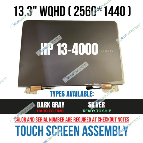 Hp Spectre X360 13-4102dx 13-4000 Led LCD Touch Screen Hinge Up Silver Qhd