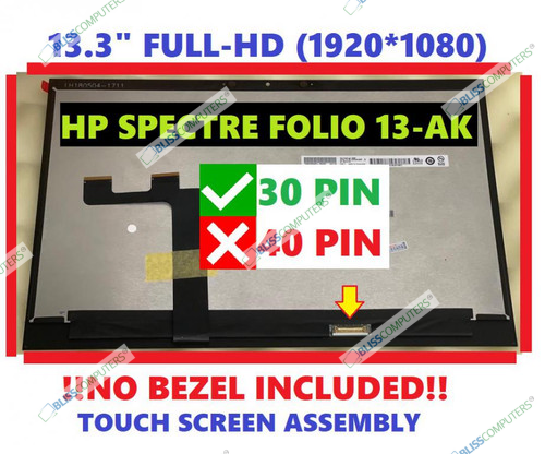 Hp Spectre 13-ak Auo B133han05.7 13.3" Fhd Laptop Touch screen Display L38696-001