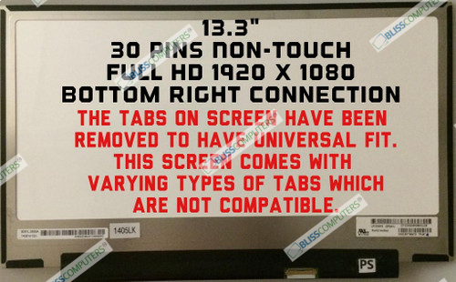 New 13.3" Fhd IPS Display Screen Panel Ag Lenovo Thinkpad L390 Type 20nr