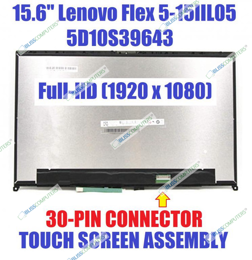 REPLACEMENT 15.6" Full HD 1920x1080 LCD Display Touch Screen Digitizer Assembly Bezel with Board Lenovo IdeaPad Flex 5-15IIL05 81X30000US 81X30004US 81X30008US 81X30009US 81X3000AUS