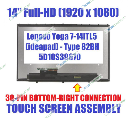 14.0" FHD TOUCH LAPTOP LCD Screen Assembly Lenovo ideapad Yoga 7-14ITL5 82BH