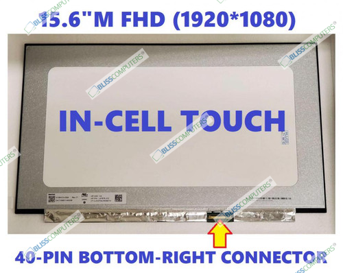15.6" FHD LED LCD Touch Screen Display Panel NV156FHM-T0E 40 pin 1920x1080