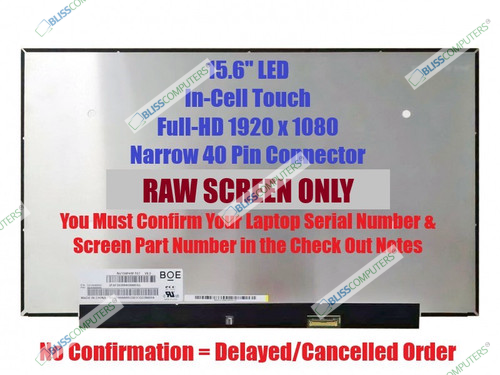 40 Pin Narrow NV156FHM-T07 LCD Touch screen Lenovo IdeaPad 5-15IIL05 5-15ITL05
