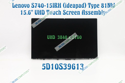 Lenovo 5D10S39613 Ideapad S740-15IRH 81NW0000US LP156UD3(SP)(E1) 40 Pin 3840x2160 UHD Assembly Frame and board