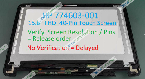 HP Envy 15 x360 15.6" 15-u010dx OEM FHD LCD Touch Screen Assembly