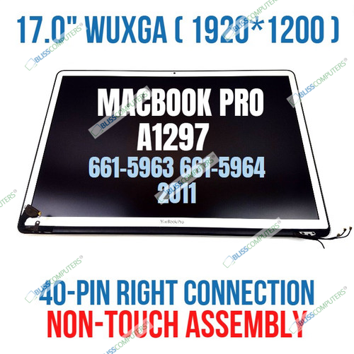 2011 Apple MacBook Pro 17" A1297 LCD Screen Assembly Display