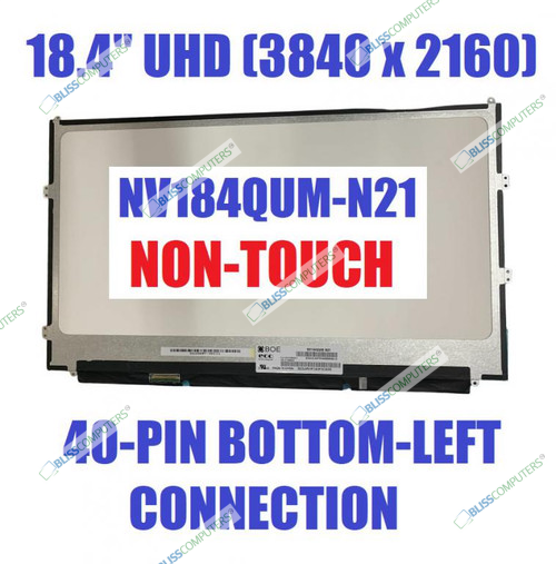 Replacement New 18.4" inch UHD 4K LED LCD Screen NV184QUM-N21 3840X2160 LCD Display Screen Panel Matrix