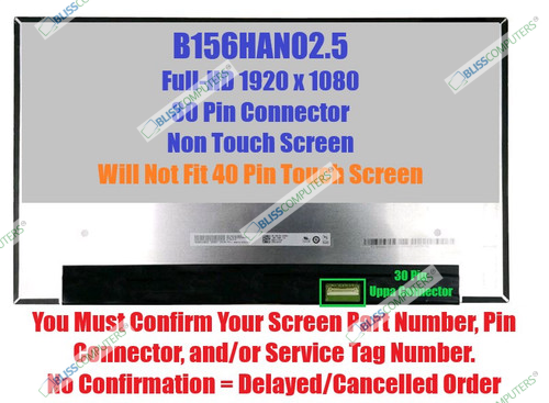 15.6" LCD Led Fhd Ag Uwva 400 Screen Non Touch Hp M35844-001 Sps-raw Panel