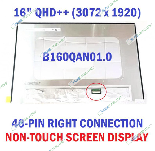 16.0" 3K LCD Screen IPS Display 3072x1920 Dell Inspiron 16 Plus 7620 P107F