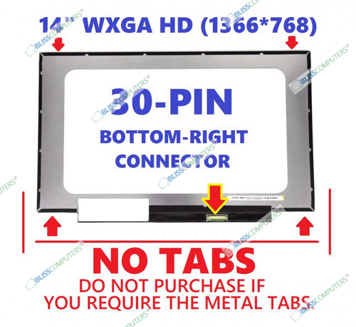 14.0" Screen HP 14-DK1003DX 9XM12UA LCD Display 30 pin HD 1366X768 Non Touch