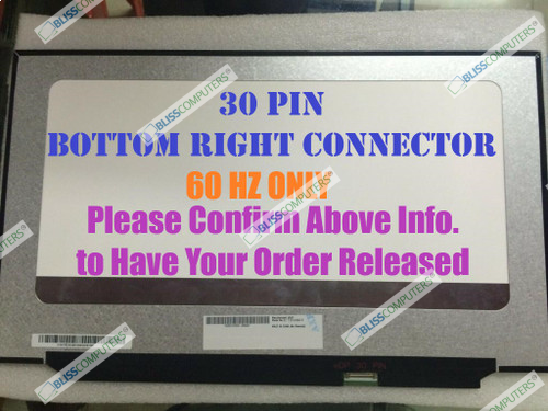 New LCD Screen BOE NV173FHM-N4G IPS 30 pin FHD 1920x1080 Matte WARRANTY