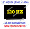 16" 16:10 120Hz WQXGA LED LCD Screen IPS Display NE160QDM-NY2 BOE0A20 2560x1600