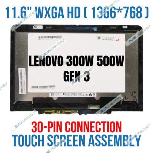 5M11C85596 HD LCD Touch Screen Lenovo 500w Gen 3 82J4 82J30002US 82J3000FSS
