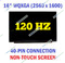 NE160QDM-NY2 V8.0 16" 120Hz Laptop LCD Screen 100%s RGB EDP 40 pin 2560x1600
