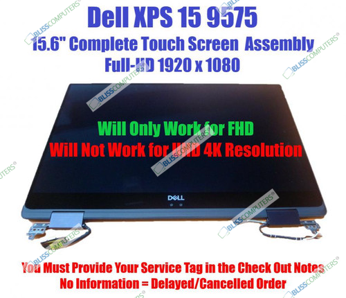 15.6" FHD Touch laptop LCD SCREEN Assembly DELL XPS 15 9575 2-in-1 LQ156M1JX41