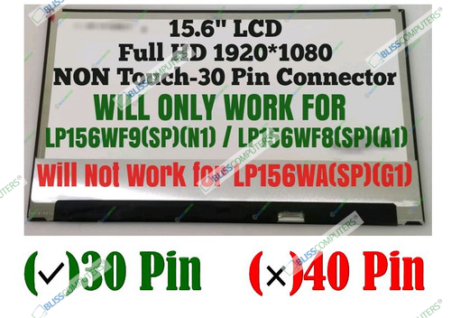 New 15.6" LP156WF8-SPA1 (SP)(A1) LED LG LCD Screen Display 30pin 1920x1080