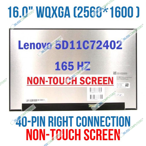 1000nit 165hz 16.0" Wqxga Mini Led Laptop Lcd Screen S7 16iah7 82tf 16:10 40 Pin