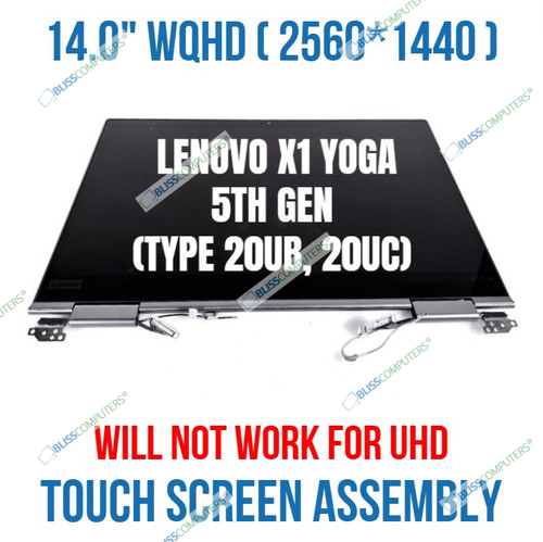 Lenovo Thinkpad x1 Yoga 4th 5th Gen LCD Display Touch screen Assembly WQHD 40 Pin