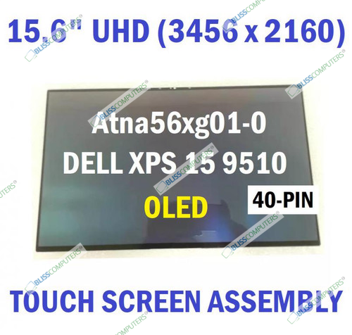 NEW WHITE Dell XPS 9500 9510 9520 LCD 4K+ UHD+ Touch Screen 90T02 1D20G
