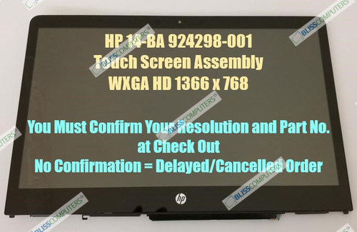 HP Pavilion x360 14-BA 14" HD LCD Touch Screen Assembly 924298-001-NOTBRD