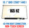 165Hz 100% sRGB QHD IPS LCD Screen Display Panel NE161QHM-NY1 BOE09E5 40 Pin